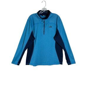 The North Face Men’s Teal and Navy Half-Zip Pullover